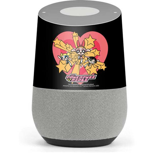 Cartoon Network Powerpuff Girls Gold Stars Google Home Skin