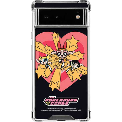 Cartoon Network Powerpuff Girls Gold Stars Google Pixel 6 Clear Case