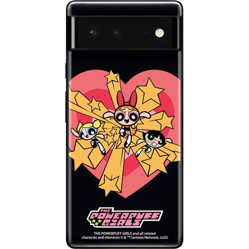 Cartoon Network Powerpuff Girls Gold Stars Google Pixel 6 Skin