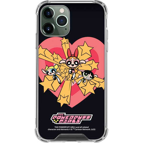 Cartoon Network Powerpuff Girls Gold Stars iPhone 11 Pro Max Clear Case