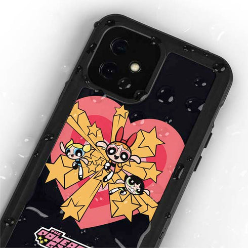 Cartoon Network Powerpuff Girls Gold Stars iPhone 12 Mini Waterproof Case