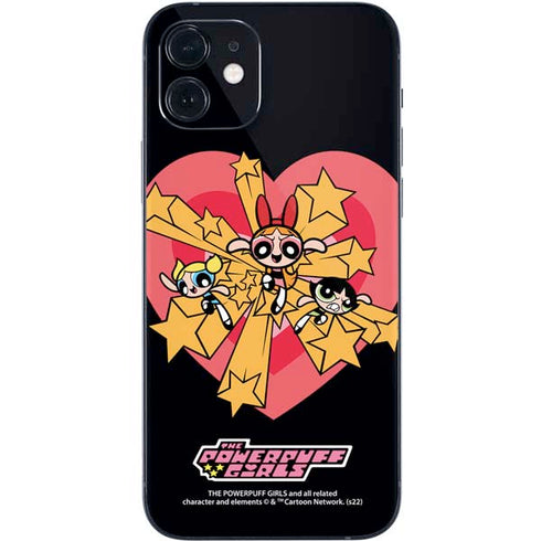 Cartoon Network Powerpuff Girls Gold Stars iPhone 12 Skin