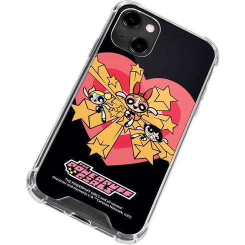 Cartoon Network Powerpuff Girls Gold Stars iPhone 13 Clear Case