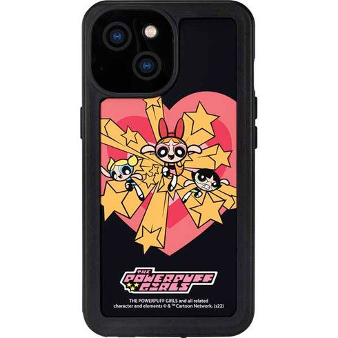 Cartoon Network Powerpuff Girls Gold Stars iPhone 13 Mini Waterproof Case