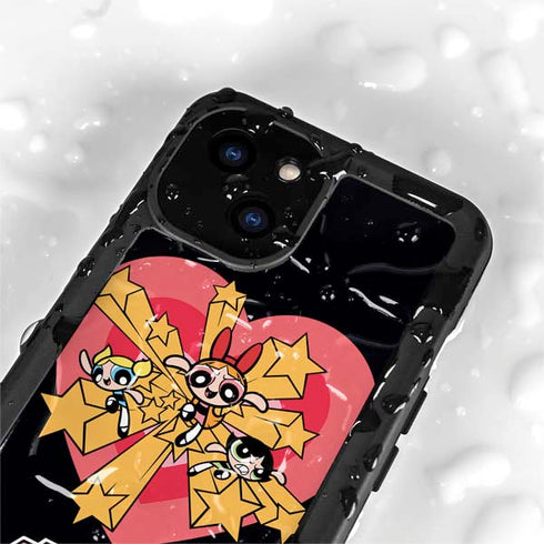 Cartoon Network Powerpuff Girls Gold Stars iPhone 13 Mini Waterproof Case