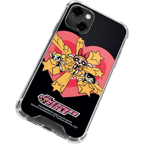 Cartoon Network Powerpuff Girls Gold Stars iPhone 14 Clear Case