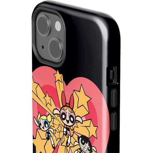 Cartoon Network Powerpuff Girls Gold Stars iPhone 15 Plus Impact Case