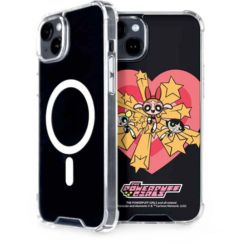 Cartoon Network Powerpuff Girls Gold Stars iPhone 15 Plus MagSafe Case