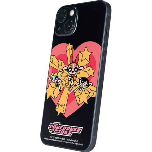 Cartoon Network Powerpuff Girls Gold Stars iPhone 15 Plus Skin