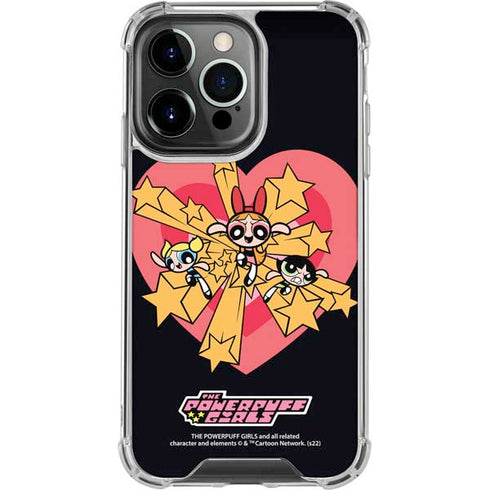Cartoon Network Powerpuff Girls Gold Stars iPhone 15 Pro Clear Case