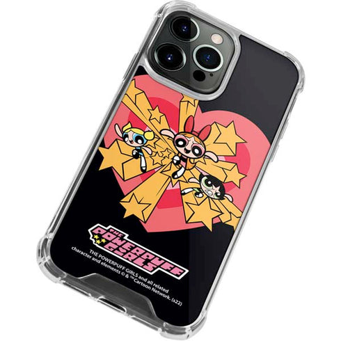 Cartoon Network Powerpuff Girls Gold Stars iPhone 15 Pro Clear Case