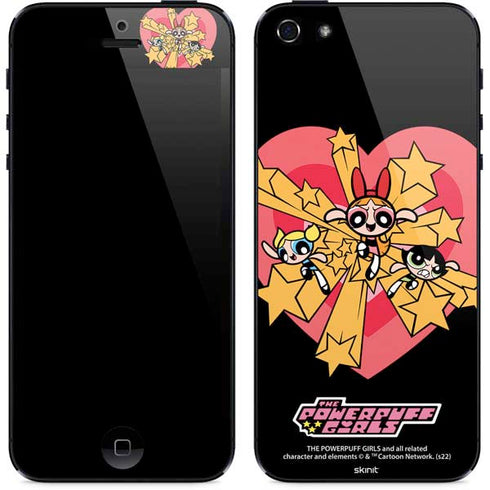 Cartoon Network Powerpuff Girls Gold Stars iPhone 5/5s/5SE Skin