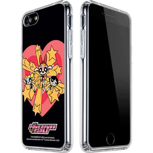 Cartoon Network Powerpuff Girls Gold Stars iPhone SE (2nd & 3rd Gen) Clear Case