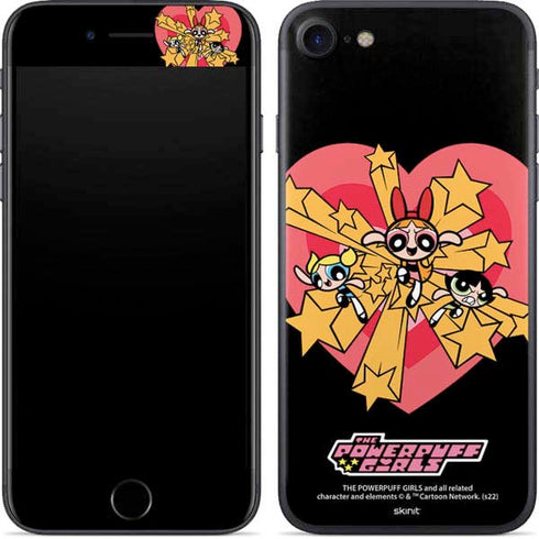 Cartoon Network Powerpuff Girls Gold Stars iPhone SE (2nd & 3rd Gen) Skin