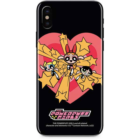 Cartoon Network Powerpuff Girls Gold Stars iPhone XS Skin