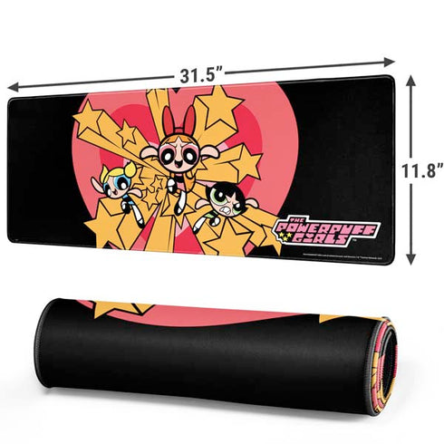 Cartoon Network Powerpuff Girls Gold Stars Gaming Mouse Pad