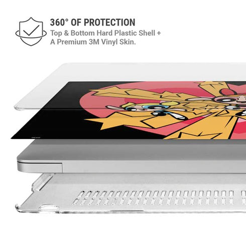 Cartoon Network Powerpuff Girls Gold Stars MacBook Air 15in (2023-2025) Case plus Skin