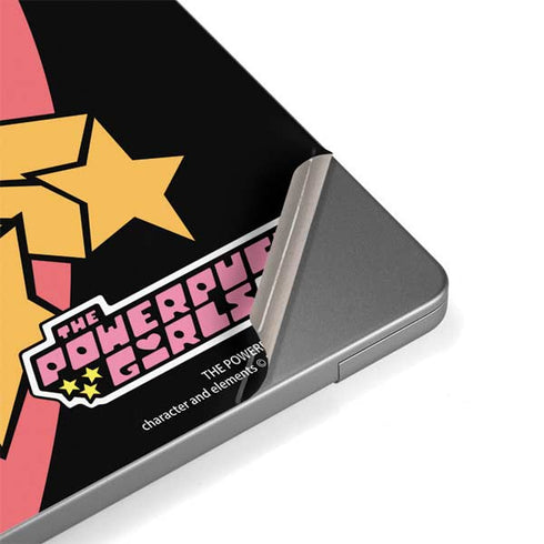 Cartoon Network Powerpuff Girls Gold Stars MacBook Pro 14in (2021-24) Skin