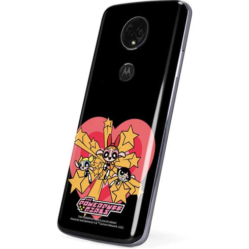 Cartoon Network Powerpuff Girls Gold Stars Moto E5 Plus Skin