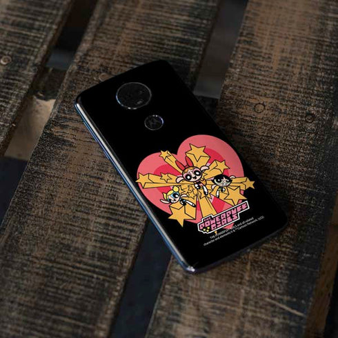 Cartoon Network Powerpuff Girls Gold Stars Moto E5 Plus Skin
