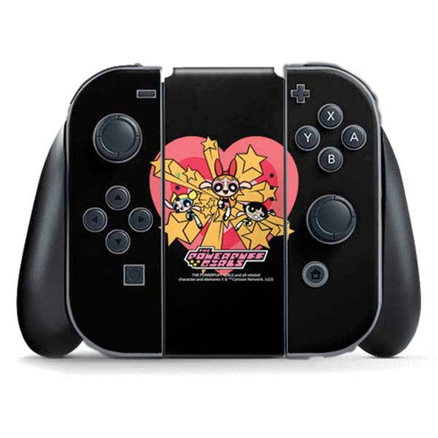 Cartoon Network Powerpuff Girls Gold Stars Nintendo Switch (2017-2021) Joy-Con Controller Skin