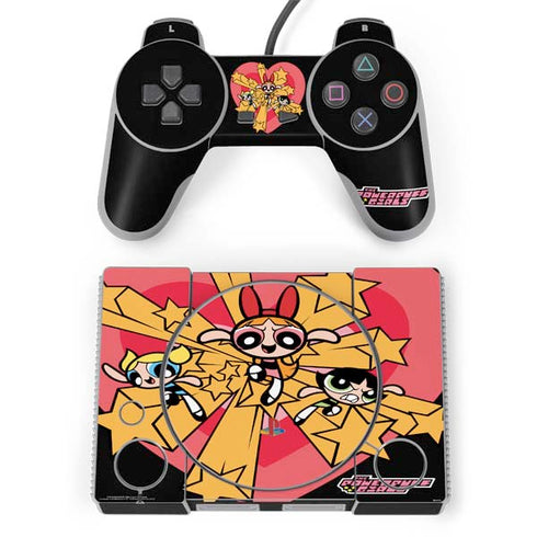 Cartoon Network Powerpuff Girls Gold Stars PlayStation Classic Bundle Skin