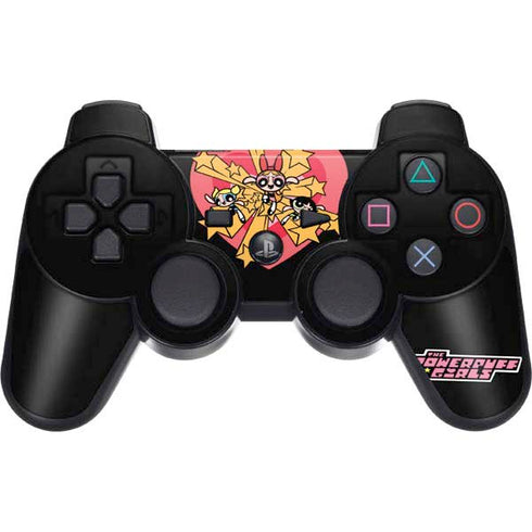 Cartoon Network Powerpuff Girls Gold Stars PS3 Dual Shock wireless controller Skin