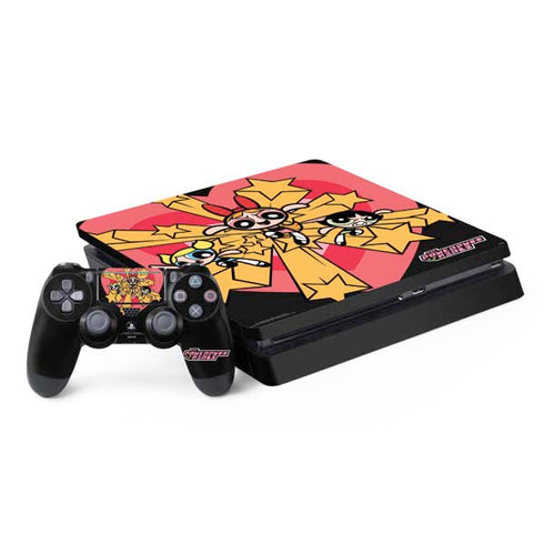 Cartoon Network Powerpuff Girls Gold Stars PS4 Slim Bundle Skin