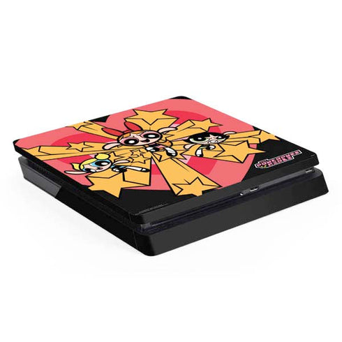 Cartoon Network Powerpuff Girls Gold Stars PS4 Slim Skin