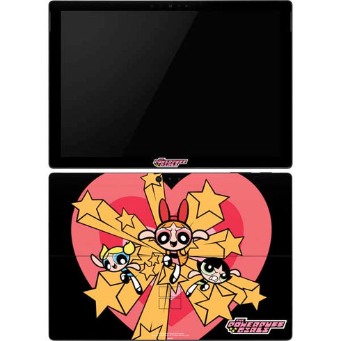 Cartoon Network Powerpuff Girls Gold Stars Surface Pro 6 Skin