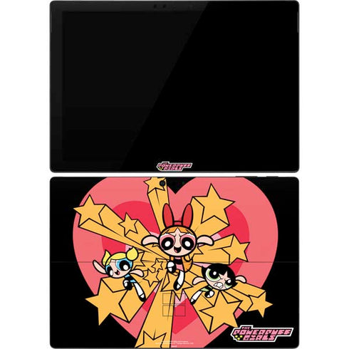 Cartoon Network Powerpuff Girls Gold Stars Surface Pro 7 Skin