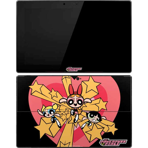 Cartoon Network Powerpuff Girls Gold Stars Surface Pro Tablet Skin