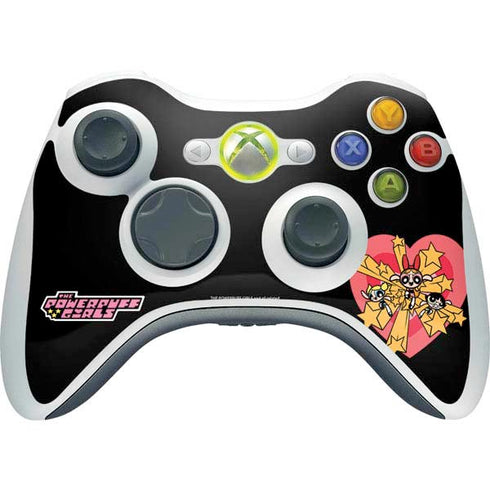 Cartoon Network Powerpuff Girls Gold Stars Xbox 360 Wireless Controller Skin