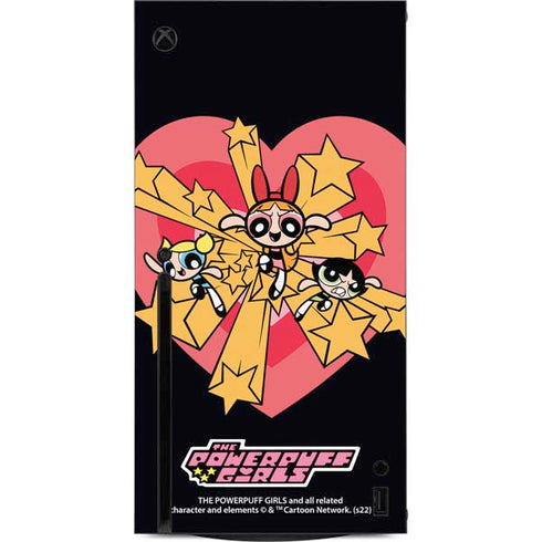 Cartoon Network Powerpuff Girls Gold Stars Xbox Series X Console Skin