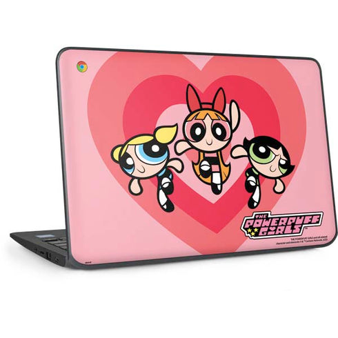 Cartoon Network Powerpuff Girls Hearts HP Chromebook Skin