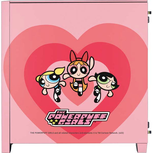 Cartoon Network Powerpuff Girls Hearts Corsair 4000D Tempered Glass Mid-Tower ATX Case Skin
