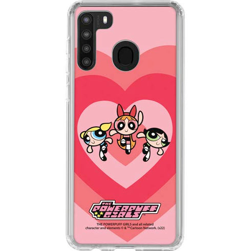 Cartoon Network Powerpuff Girls Hearts Galaxy A21 Clear Case