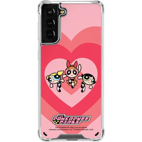 Cartoon Network Powerpuff Girls Hearts Galaxy S21 Plus 5G Clear Case