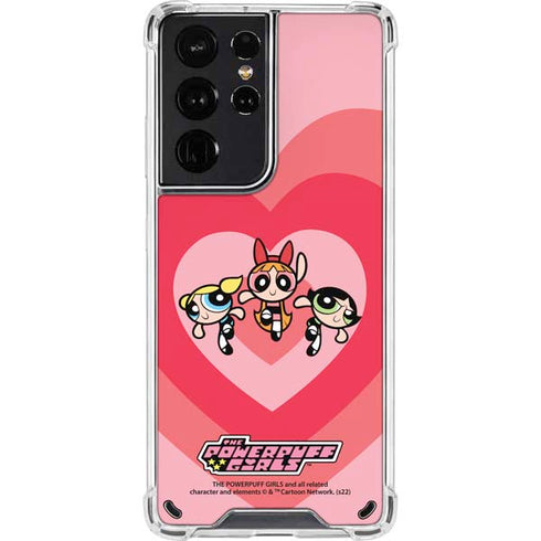 Cartoon Network Powerpuff Girls Hearts Galaxy S21 Ultra 5G Clear Case