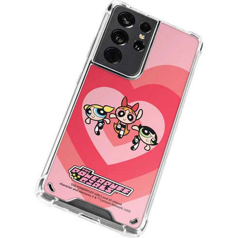 Cartoon Network Powerpuff Girls Hearts Galaxy S21 Ultra 5G Clear Case