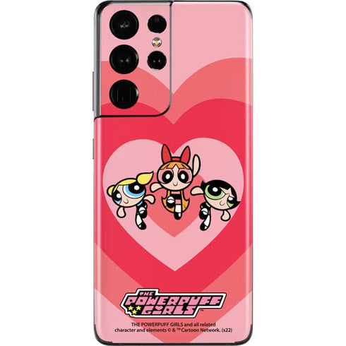 Cartoon Network Powerpuff Girls Hearts Galaxy S21 Ultra 5G Skin
