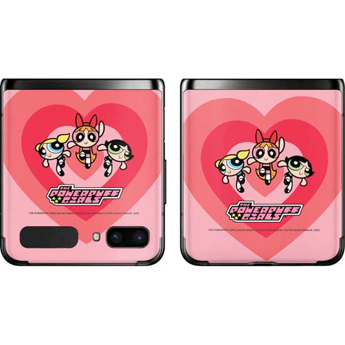 Cartoon Network Powerpuff Girls Hearts Galaxy Z Flip Skin