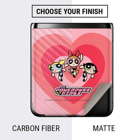 Cartoon Network Powerpuff Girls Hearts Galaxy Z Flip Skin