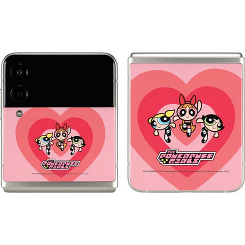 Cartoon Network Powerpuff Girls Hearts Galaxy Z Flip3 5G Skin