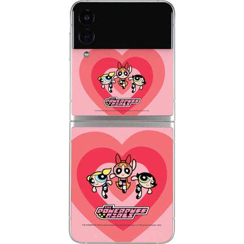 Cartoon Network Powerpuff Girls Hearts Galaxy Z Flip3 5G Skin