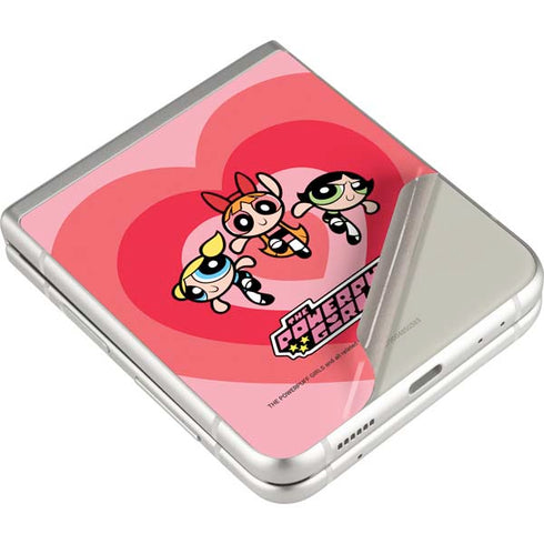 Cartoon Network Powerpuff Girls Hearts Galaxy Z Flip3 5G Skin