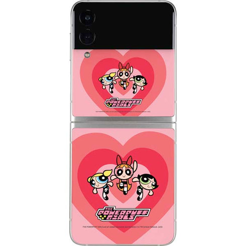 Cartoon Network Powerpuff Girls Hearts Galaxy Z Flip4 5G Skin