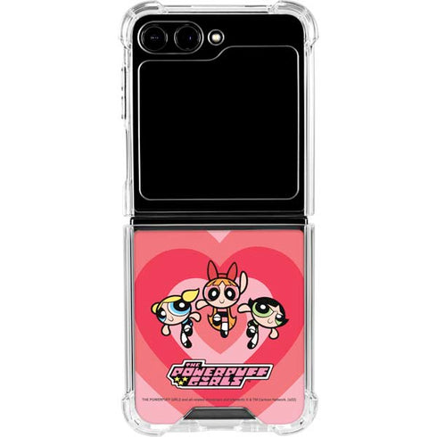 Cartoon Network Powerpuff Girls Hearts Galaxy Z Flip5 5G Clear Case