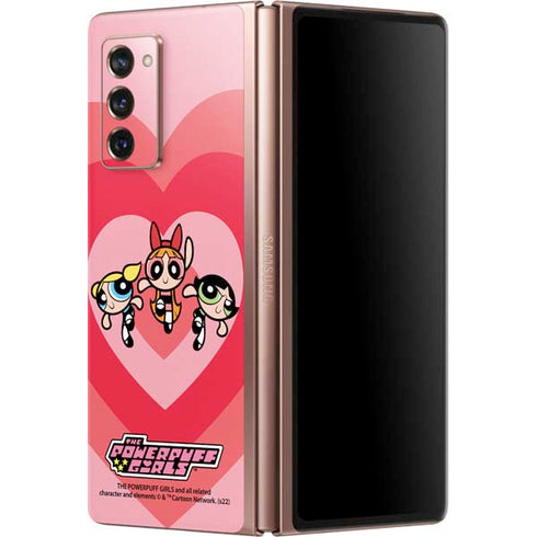 Cartoon Network Powerpuff Girls Hearts Galaxy Z Fold2 5G Skin