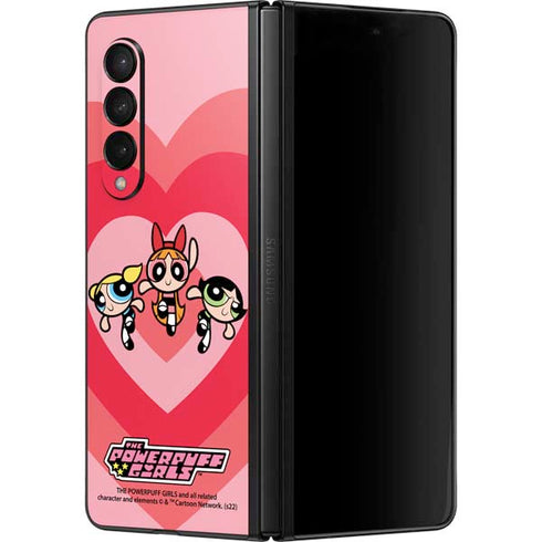 Cartoon Network Powerpuff Girls Hearts Galaxy Z Fold3 5G Skin